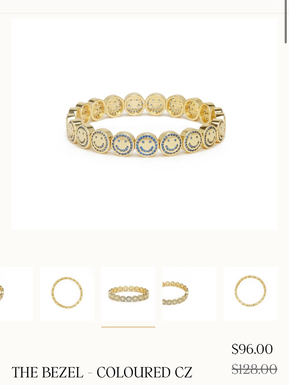 Lisa Gozlan - The Bezel Smiley Bracelet - Picture 2 of 2